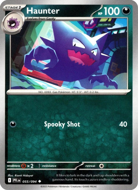 Haunter 055/094 - Reverse Holofoil ME02 Phantasmal Flames - Uncommon