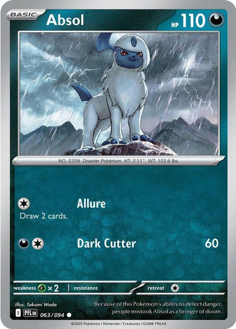 Absol 063 - Reverse Holofoil ME02 Phantasmal Flames - Common