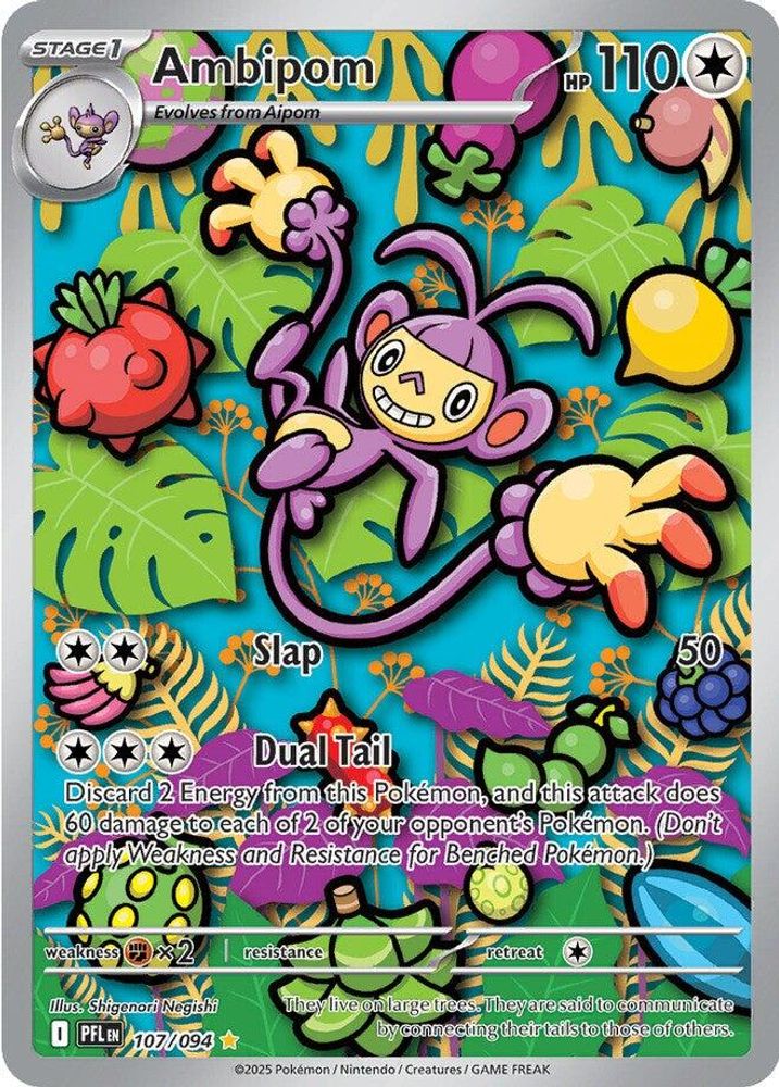 Ambipom 107/094 - Holofoil ME02 Phantasmal Flames - Illustration Rare