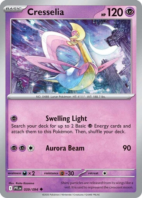 Cresselia 039 - Reverse Holofoil ME02 Phantasmal Flames - Uncommon