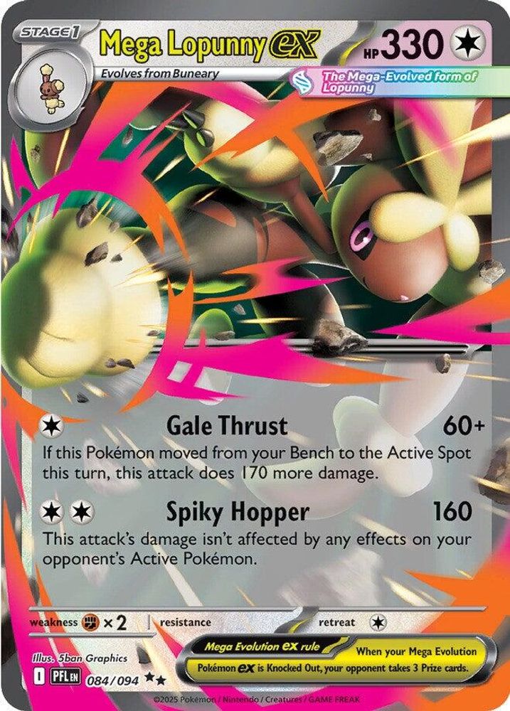 Mega Lopunny ex 084/094 - Holofoil ME02 Phantasmal Flames - Double Rare