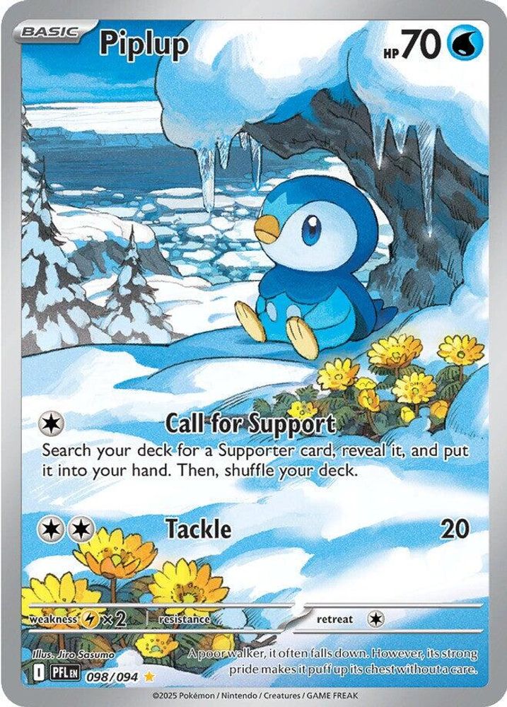 Piplup 098/094 - Holofoil ME02 Phantasmal Flames - Illustration Rare