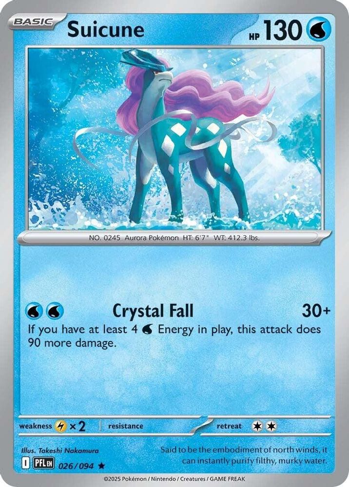 Suicune 026 - Holofoil ME02 Phantasmal Flames - Rare