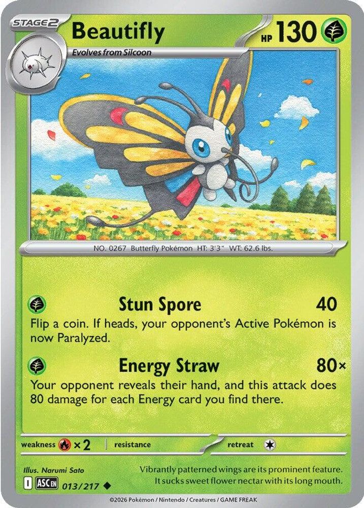 Beautifly 013/217 - Reverse Holofoil ME Ascended Heroes - Uncommon