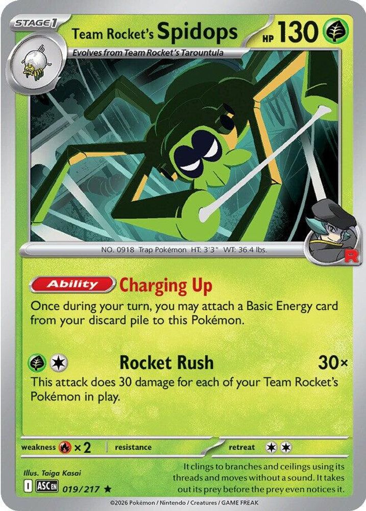 Team Rocket's Spidops 019 - Reverse Holofoil ME Ascended Heroes - Rare