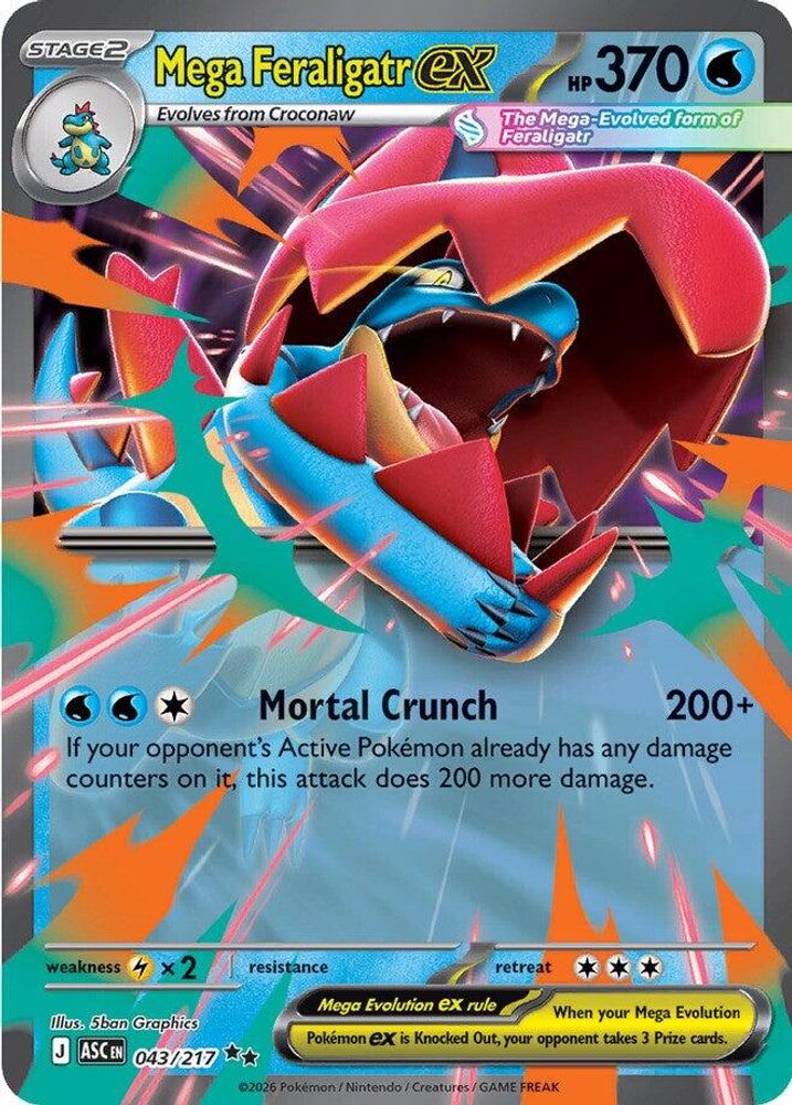 Mega Feraligatr ex 043/217 - Holofoil ME Ascended Heroes - Double Rare
