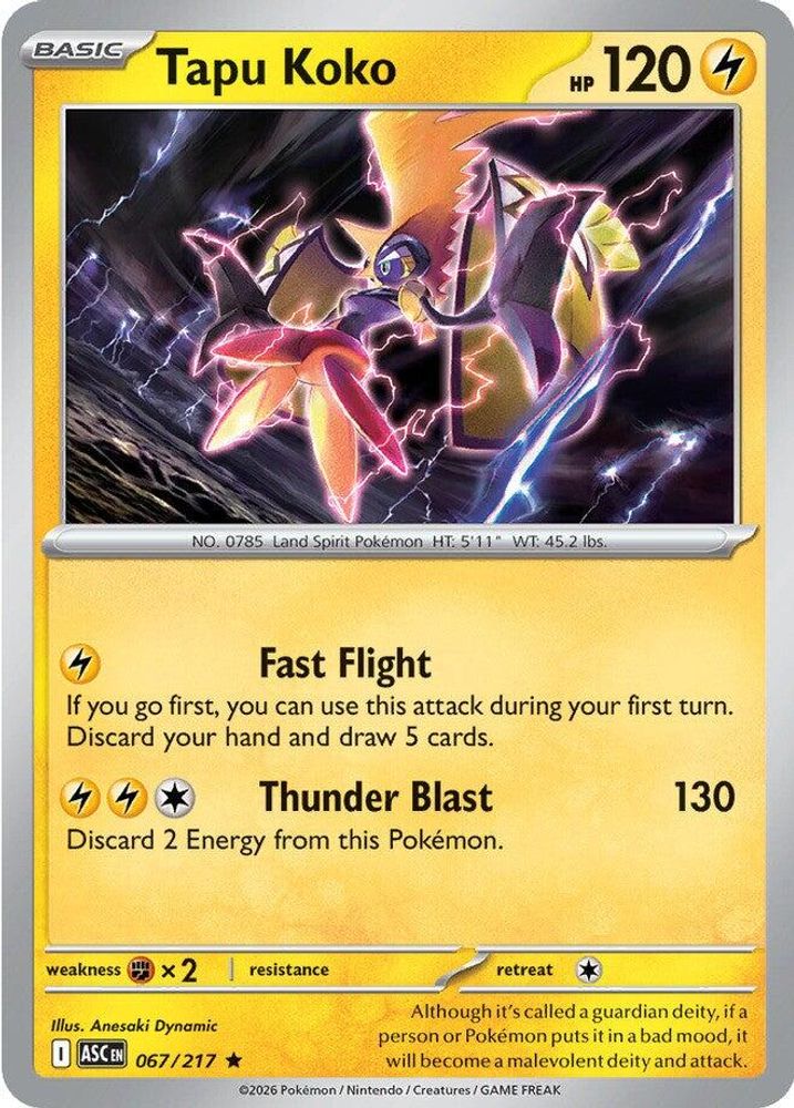 Tapu Koko 067 - Holofoil ME Ascended Heroes - Rare