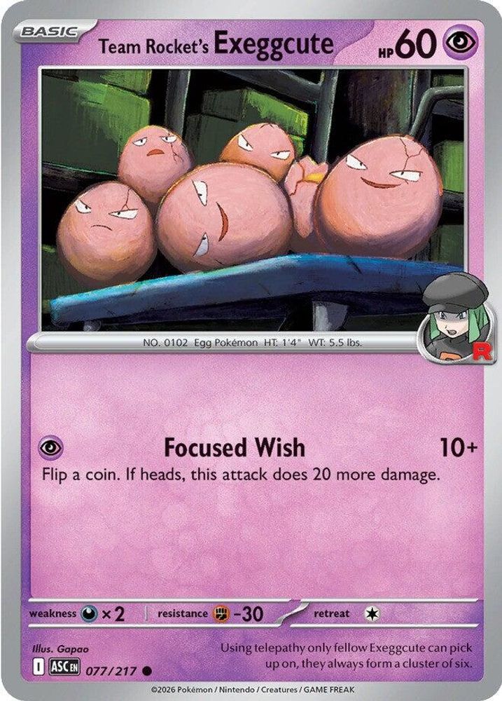 Team Rocket's Exeggcute 077 ME Ascended Heroes - Common