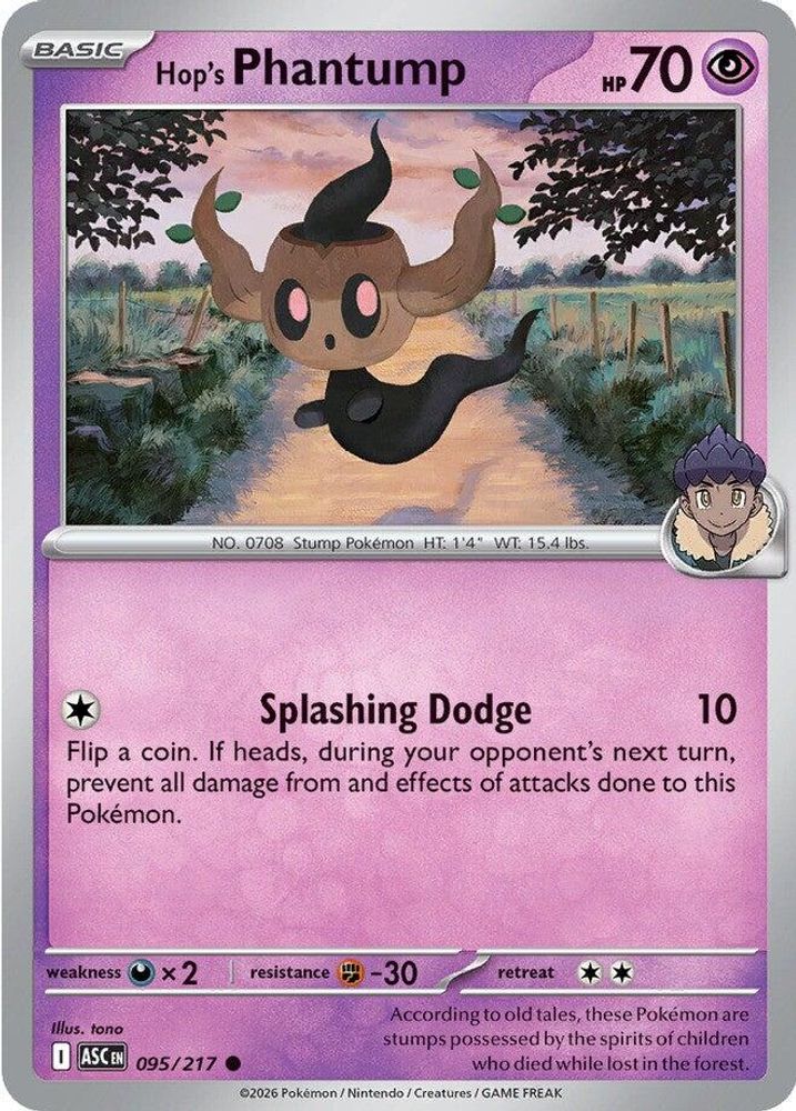 Hop's Phantump 095 - Reverse Holofoil ME Ascended Heroes - Common