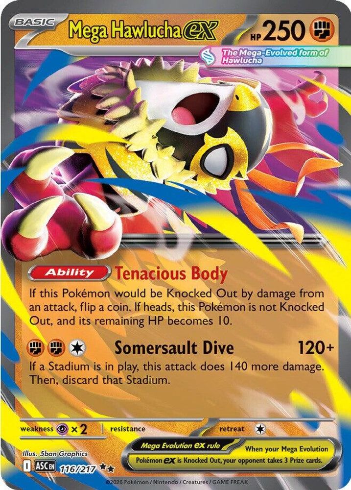 Mega Hawlucha ex 116/217 - Holofoil ME Ascended Heroes - Double Rare