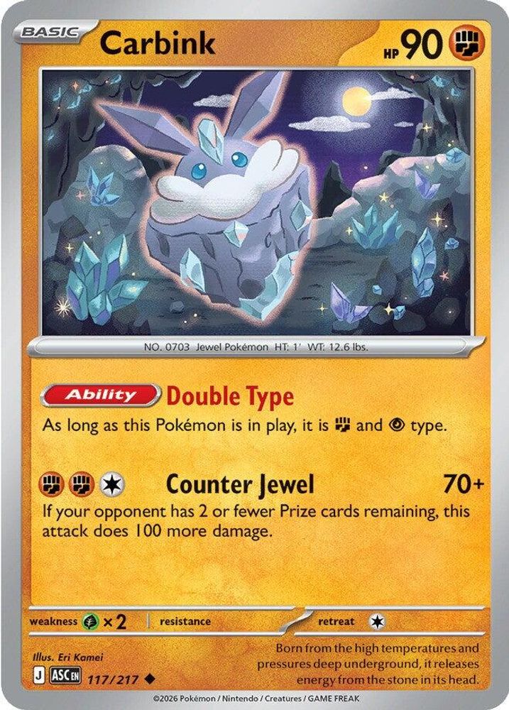 Carbink 117/217 - Reverse Holofoil ME Ascended Heroes - Uncommon