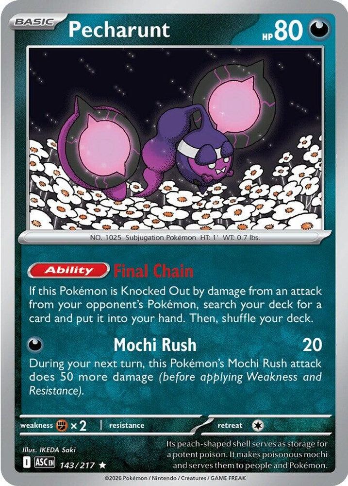 Pecharunt 143 - Reverse Holofoil ME Ascended Heroes - Rare