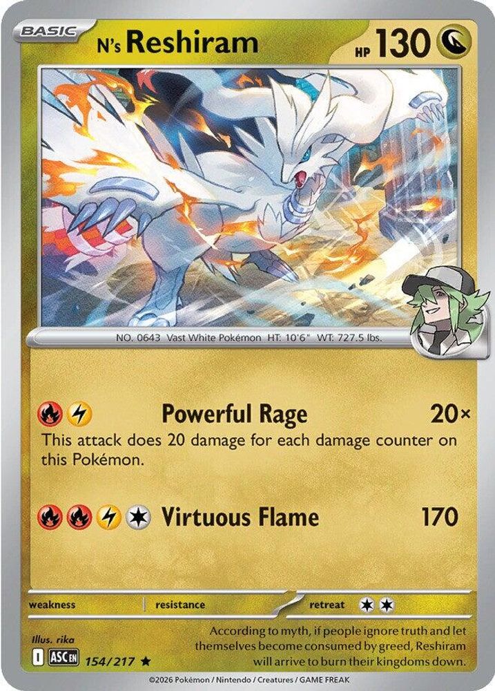 N's Reshiram 154 - Holofoil ME Ascended Heroes - Rare