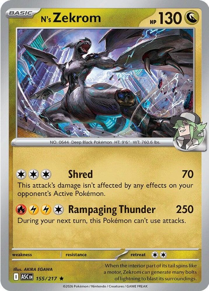 N's Zekrom 155 - Reverse Holofoil ME Ascended Heroes - Rare