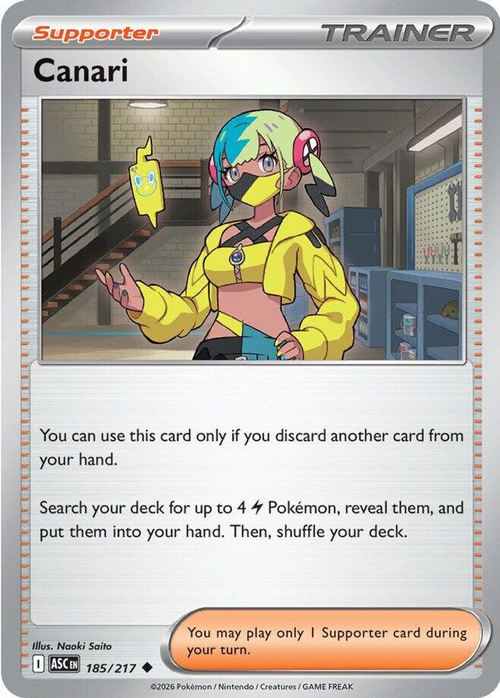 Canari 185/217 - Reverse Holofoil ME Ascended Heroes - Uncommon
