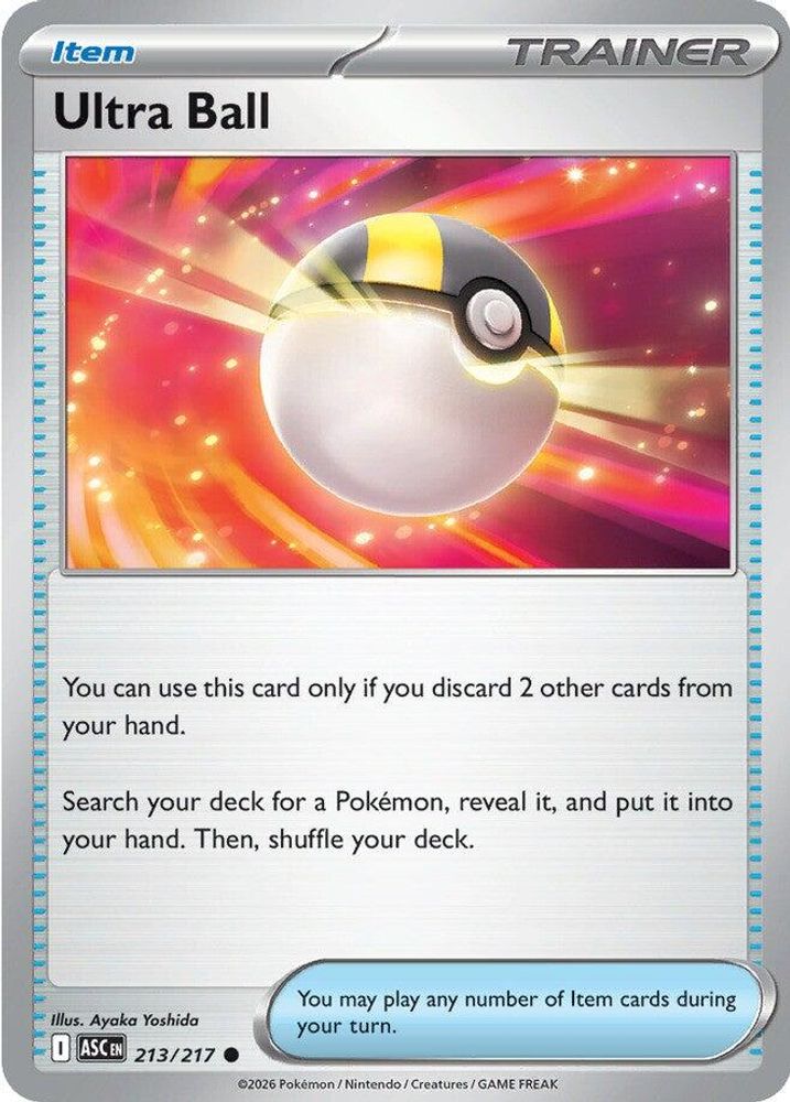 Ultra Ball 213/217 - Reverse Holofoil ME Ascended Heroes - Common