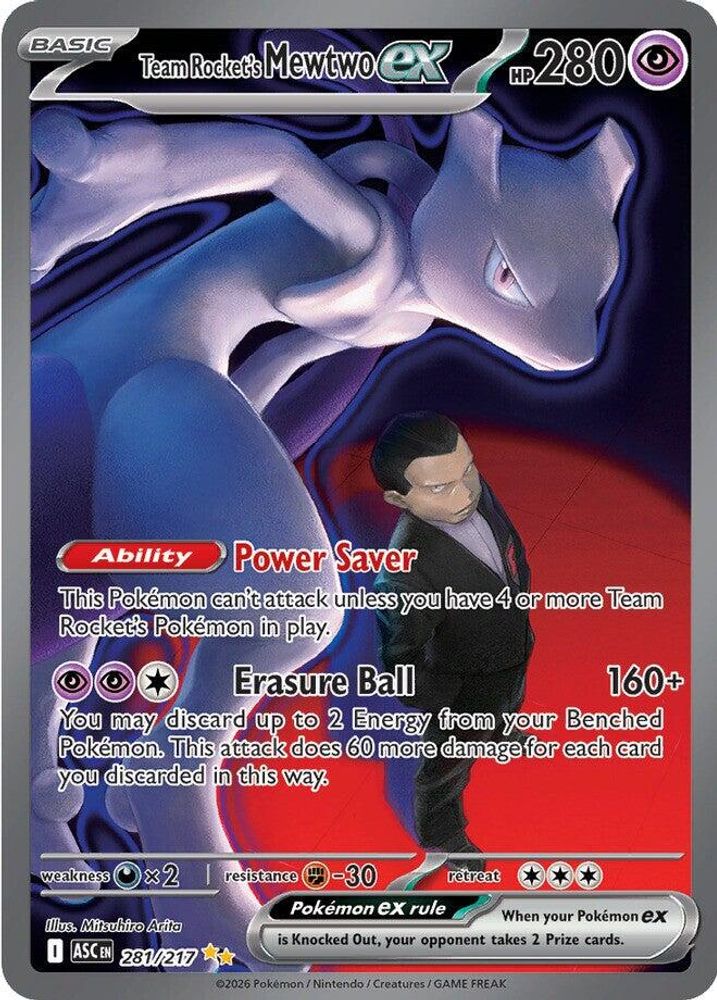 Team Rocket's Mewtwo ex 281/217 - Holofoil ME Ascended Heroes - Special Illustration Rare