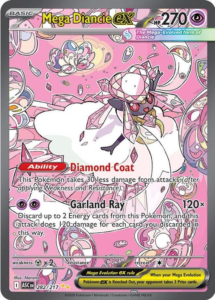 Mega Diancie ex 282/217 - Holofoil ME Ascended Heroes - Special Illustration Rare