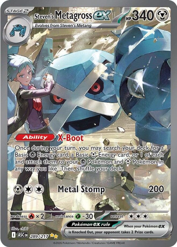 Steven's Metagross ex 289 - Holofoil ME Ascended Heroes - Special Illustration Rare