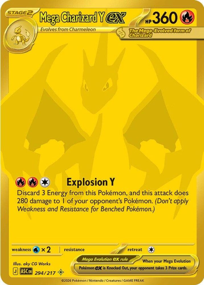 Mega Charizard Y ex 294/217 - Holofoil ME Ascended Heroes - Mega Hyper Rare