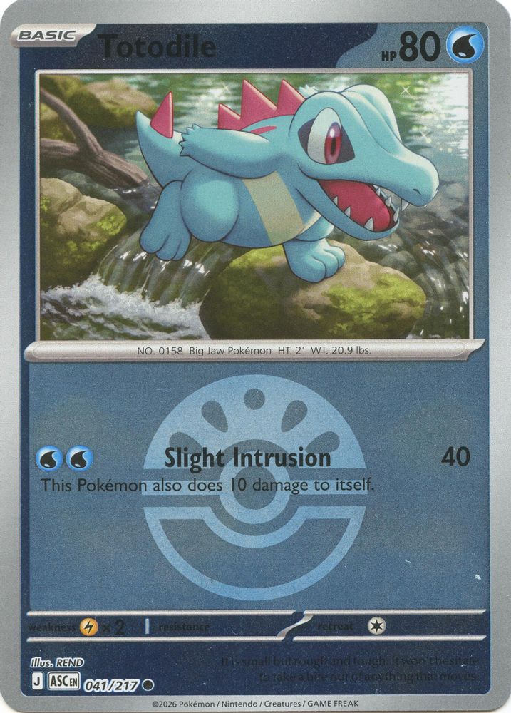 Totodile (Friend Ball) 041 - Reverse Holofoil ME Ascended Heroes - Common