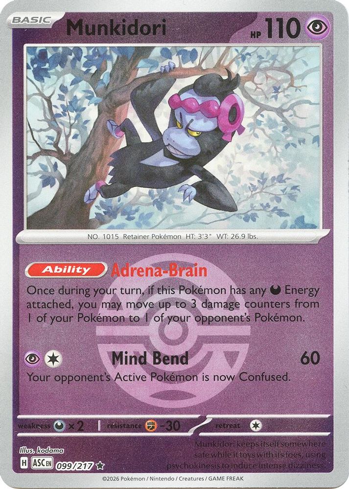 Munkidori (Dusk Ball) 099 - Reverse Holofoil ME Ascended Heroes - Rare