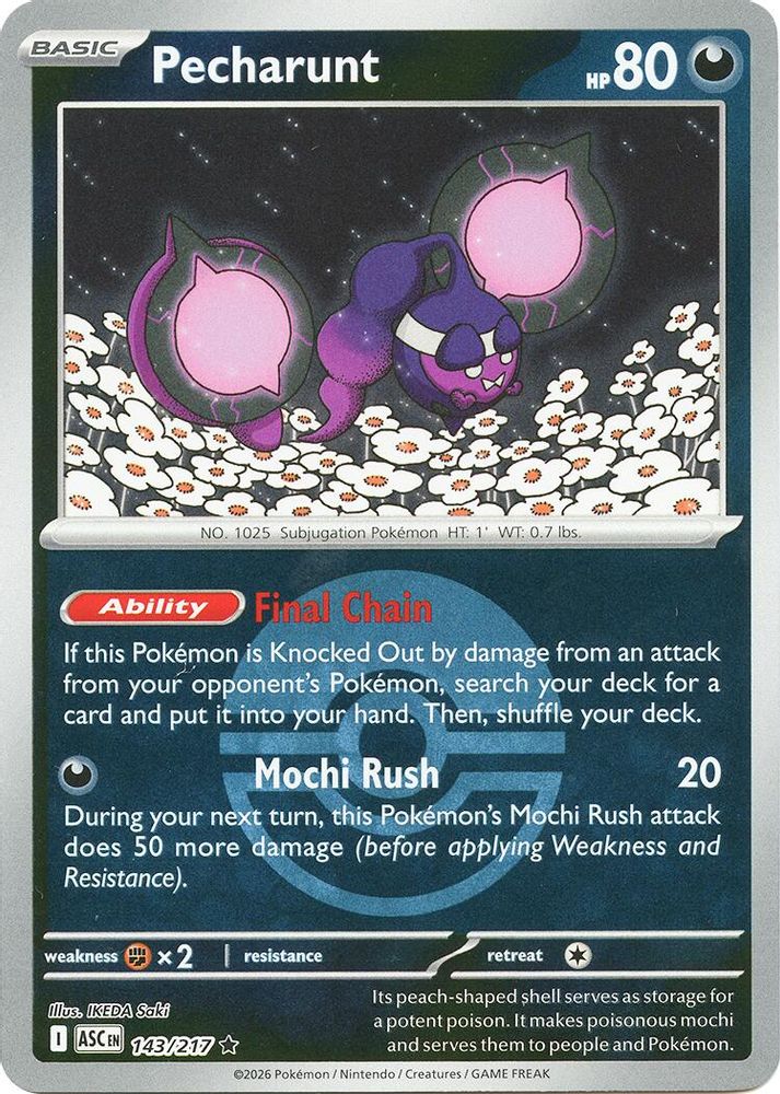 Pecharunt (Poke Ball) 143 - Reverse Holofoil ME Ascended Heroes - Rare
