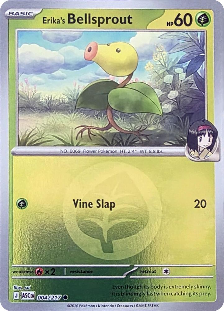 Erika's Bellsprout (Energy Symbol Pattern) 004 - Reverse Holofoil ME Ascended Heroes - Common