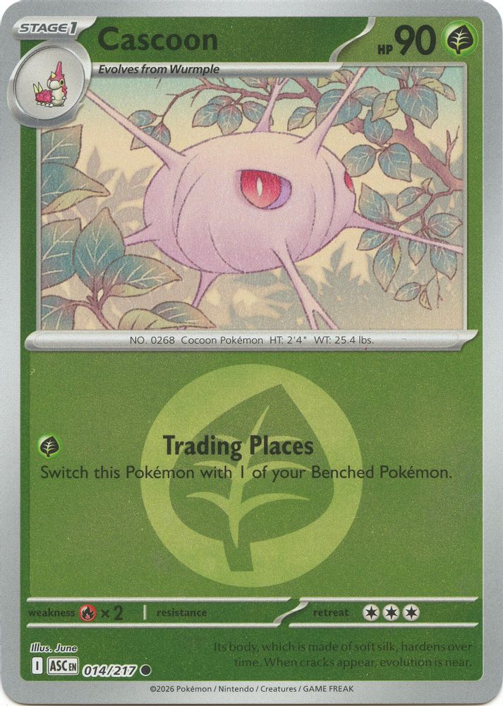 Cascoon (Energy Symbol Pattern) 014 - Reverse Holofoil ME Ascended Heroes - Common