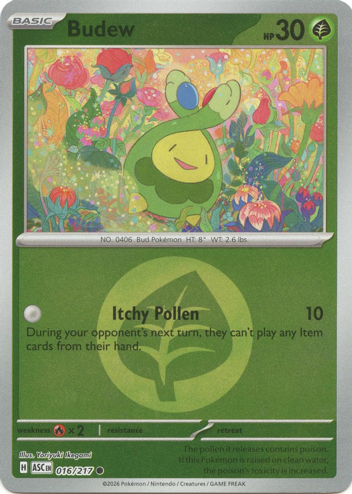 Budew (Energy Symbol Pattern) 016/217 - Reverse Holofoil ME Ascended Heroes - Common