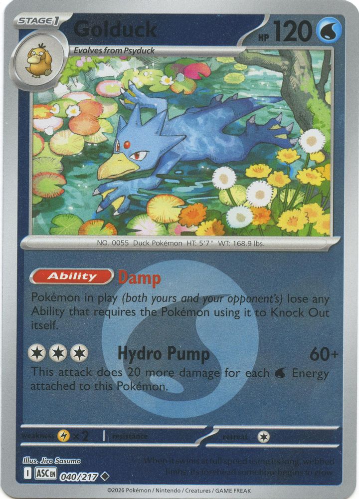 Golduck (Energy Symbol Pattern) 040 - Reverse Holofoil ME Ascended Heroes - Uncommon