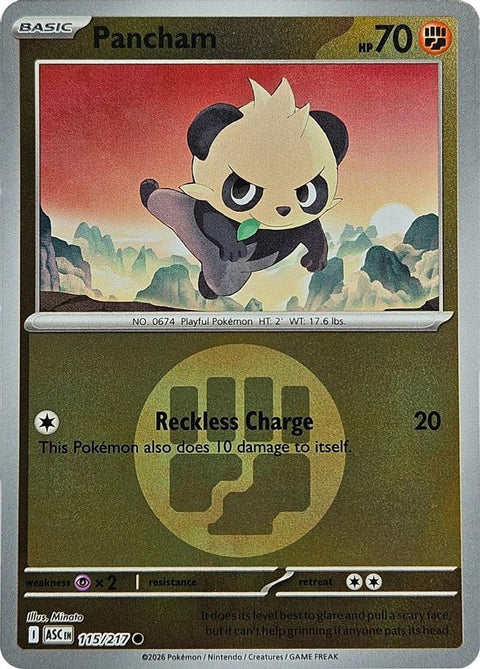 Pancham (Energy Symbol Pattern) 115 - Reverse Holofoil ME Ascended Heroes - Common