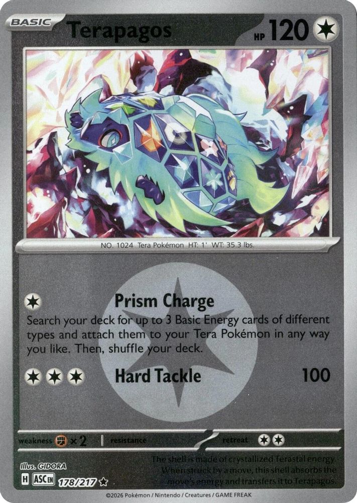 Terapagos (Energy Symbol Pattern) 178 - Reverse Holofoil ME Ascended Heroes - Rare