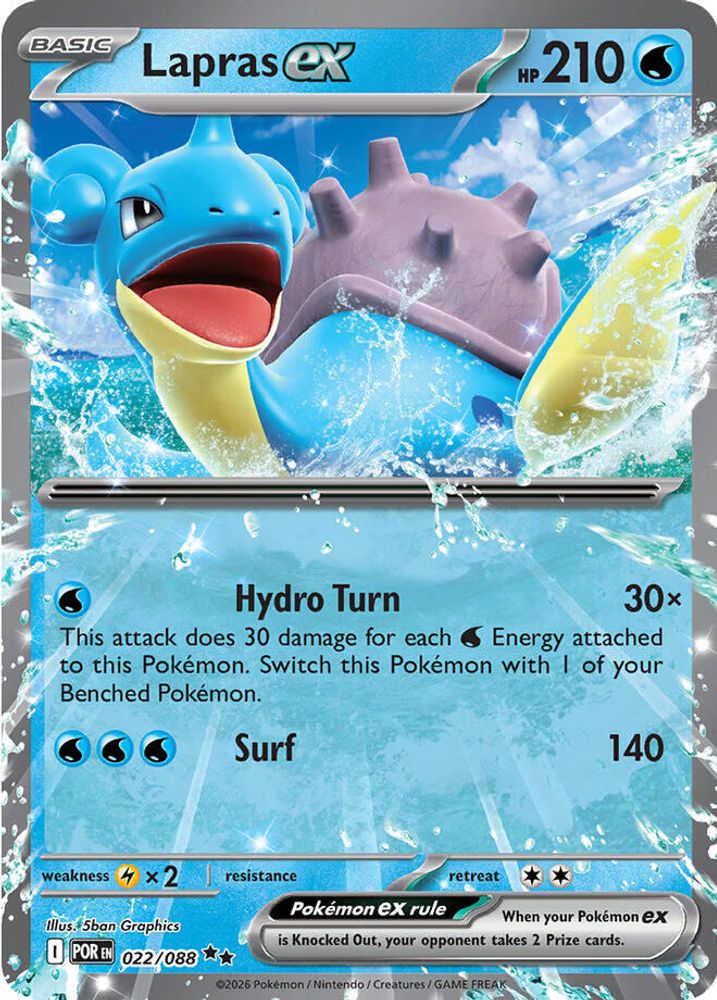 Lapras ex 022 - Holofoil ME03 Perfect Order - Double Rare