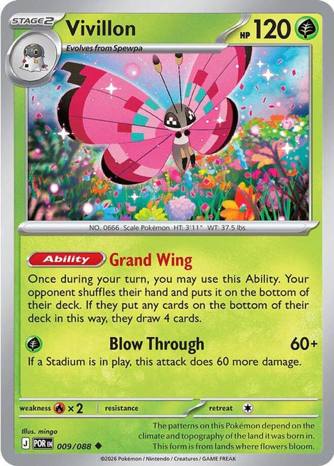 Vivillon 009 - Reverse Holofoil ME03 Perfect Order - Uncommon