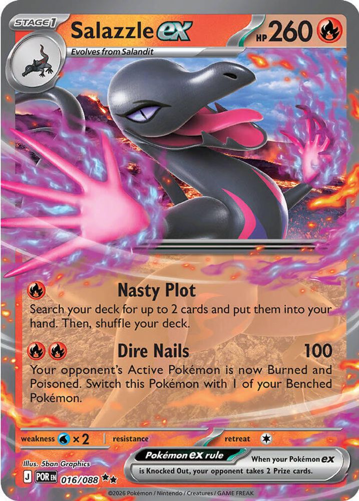 Salazzle ex 016/088 - Holofoil ME03 Perfect Order - Double Rare