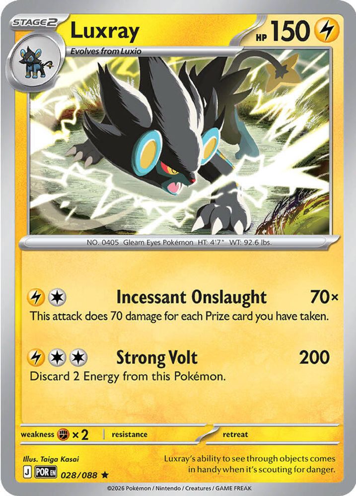 Luxray 028 - Holofoil ME03 Perfect Order - Rare