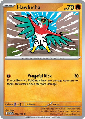 Hawlucha 046 - Reverse Holofoil ME03 Perfect Order - Common