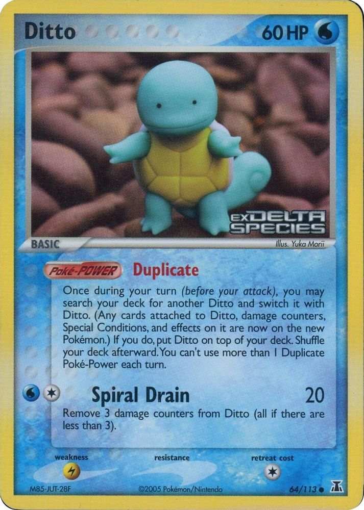 Ditto (Squirtle) 064/113 - Reverse Holofoil Miscellaneous Cards & Products - Common