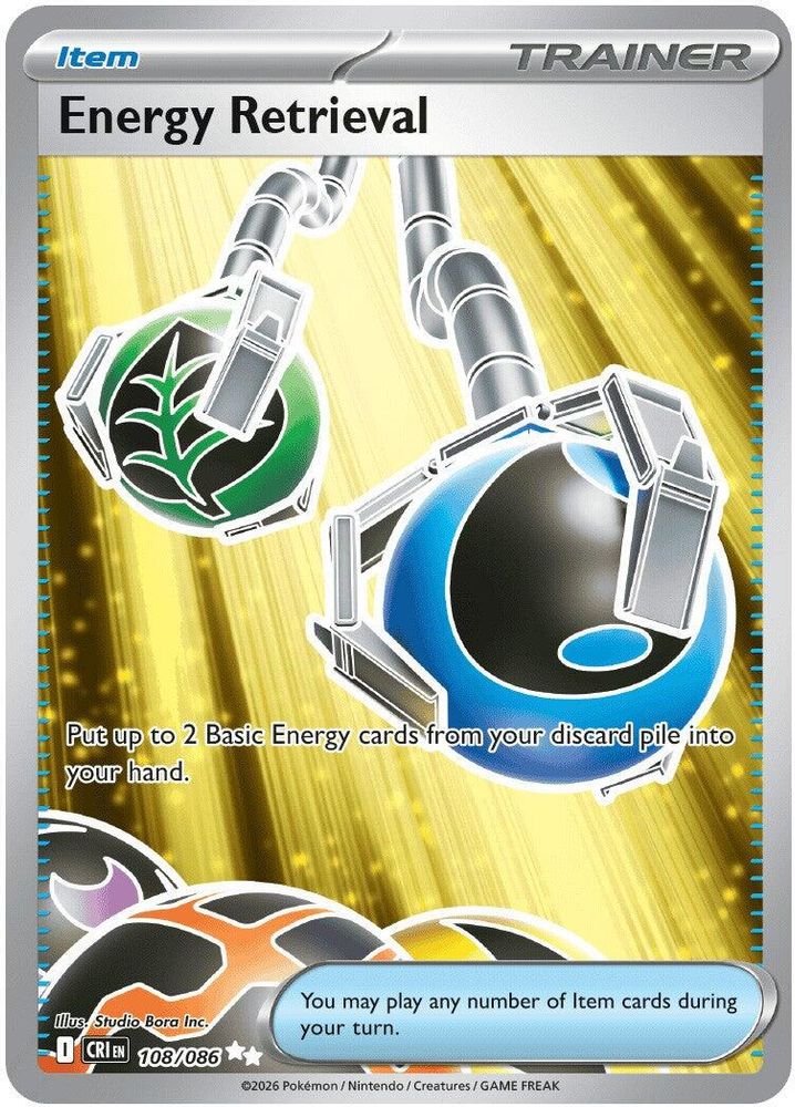 Energy Retrieval 108 - Holofoil ME04 Chaos Rising - Ultra Rare