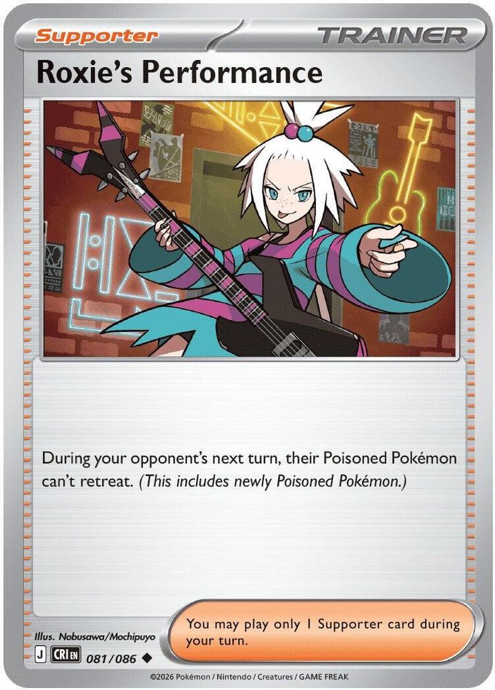 Roxie's Performance 081/086 - Reverse Holofoil ME04 Chaos Rising - Uncommon