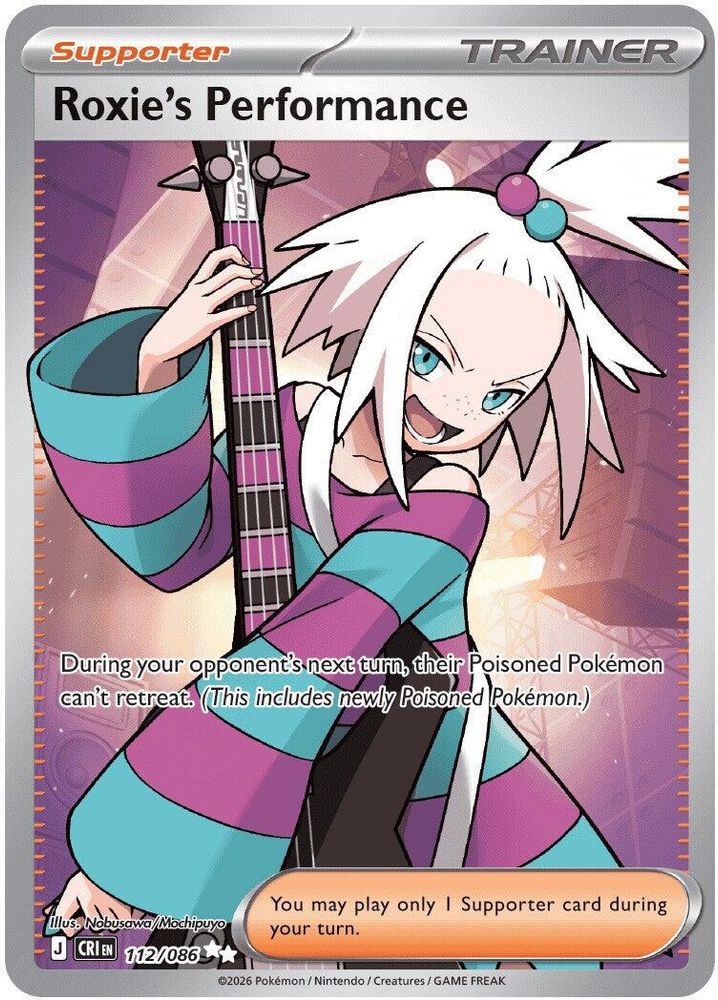 Roxie's Performance 112/086 - Holofoil ME04 Chaos Rising - Ultra Rare