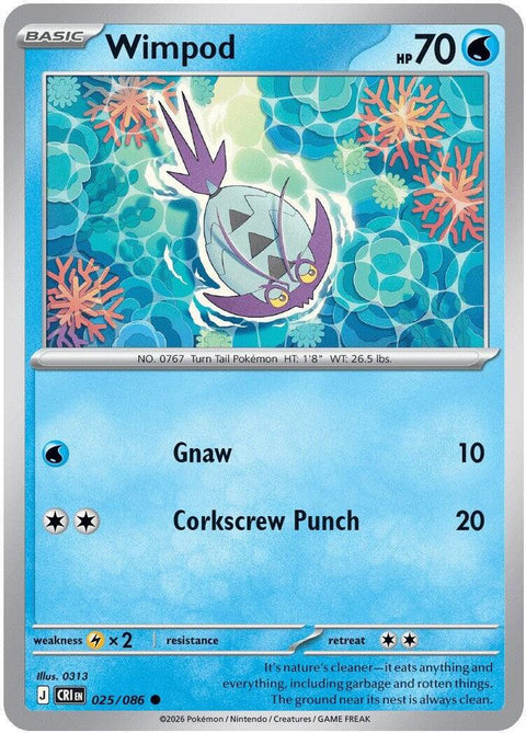Wimpod 025 - Reverse Holofoil ME04 Chaos Rising - Common