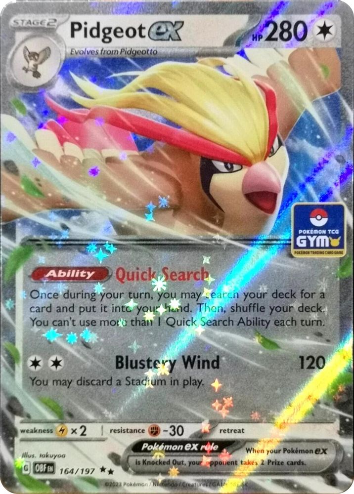 Pidgeot ex 164/197 - Holofoil Miscellaneous Cards & Products - Double Rare