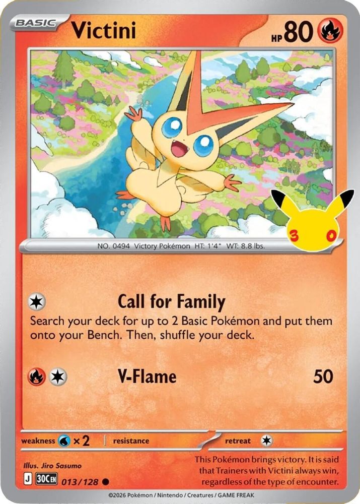 Victini 013 - Holofoil ME 30th Celebration - Common