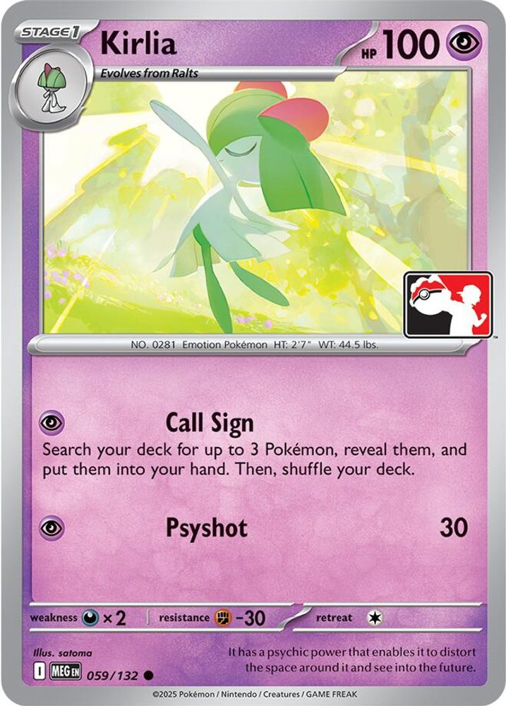 Kirlia 059/132 Prize Pack Series Cards - Common