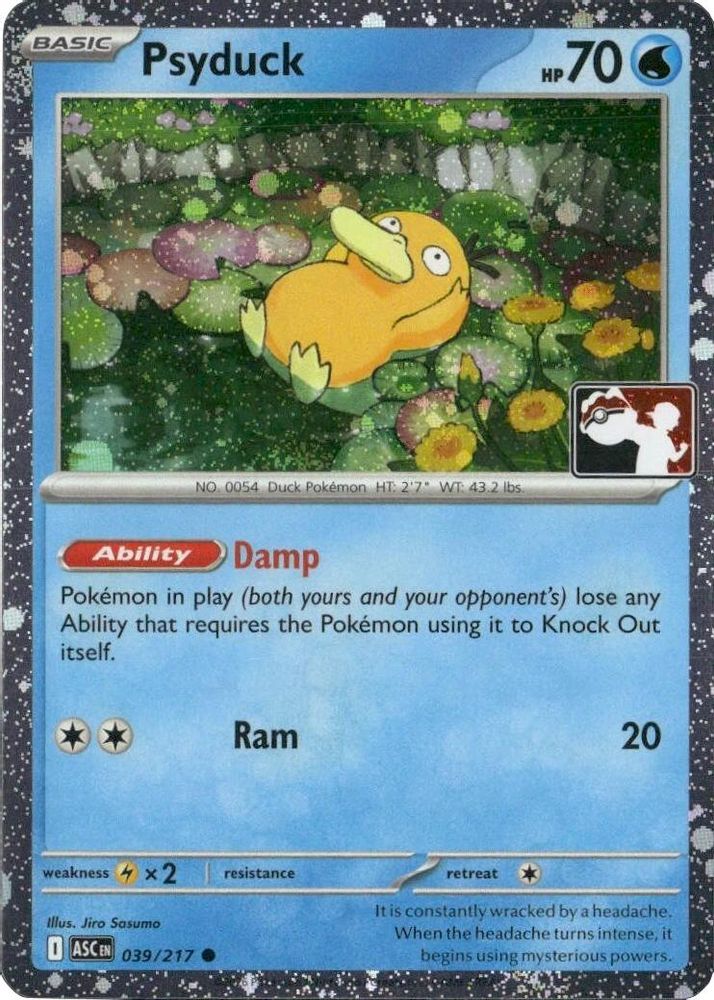 Psyduck (Cosmos Holo) 039/217 - Holofoil Prize Pack Series Cards - Common