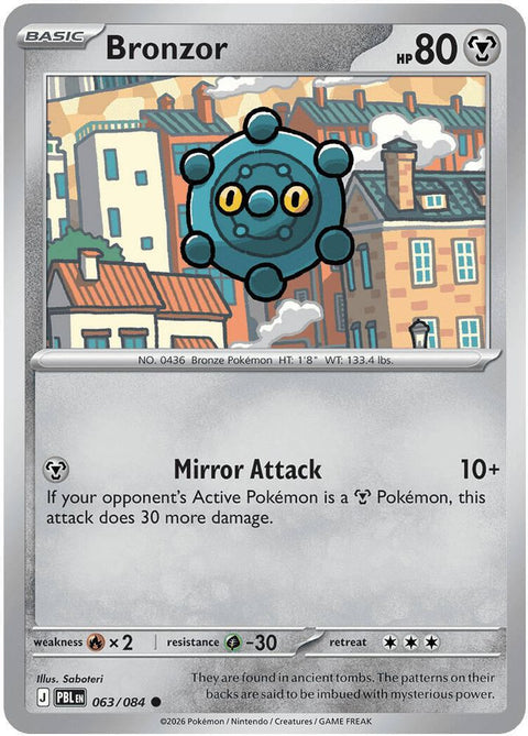 Bronzor 063 - Reverse Holofoil ME05 Pitch Black - Common