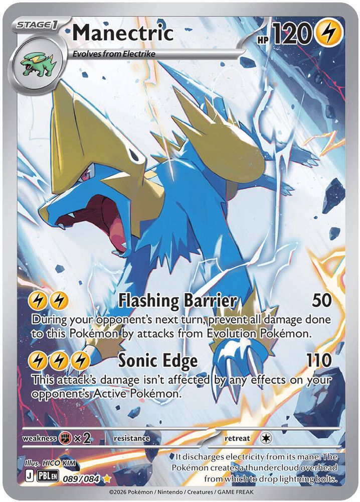 Manectric 089/084 - Holofoil ME05 Pitch Black - Illustration Rare