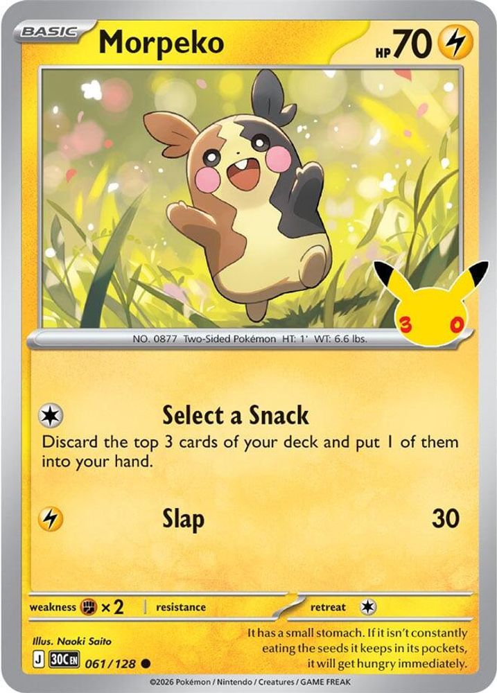 Morpeko 061/128 - Holofoil ME 30th Celebration - Common